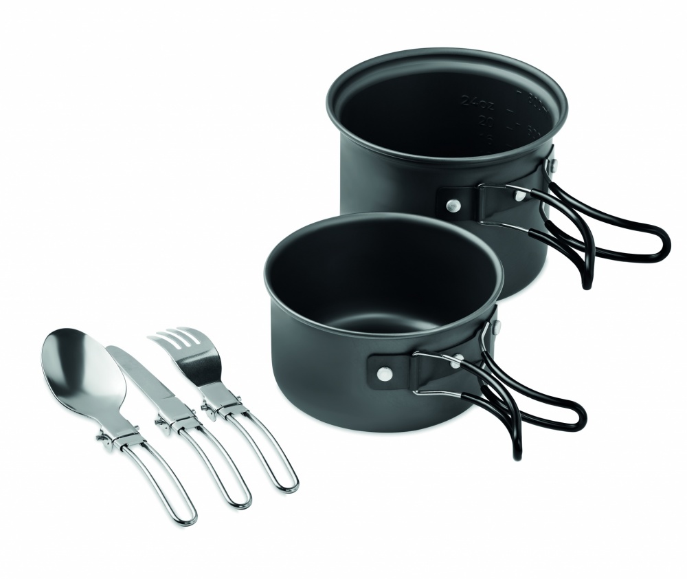 Logo trade corporate gift photo of: 2 camping pots with cutlery
