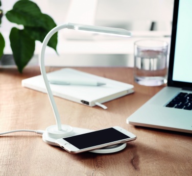 Logo trade business gift photo of: Desktop light and charger 10W