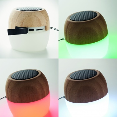 Logo trade advertising products picture of: 5.0 wireless bamboo speaker