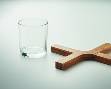 Logo trade promotional gifts picture of: Bamboo foldable pot stand