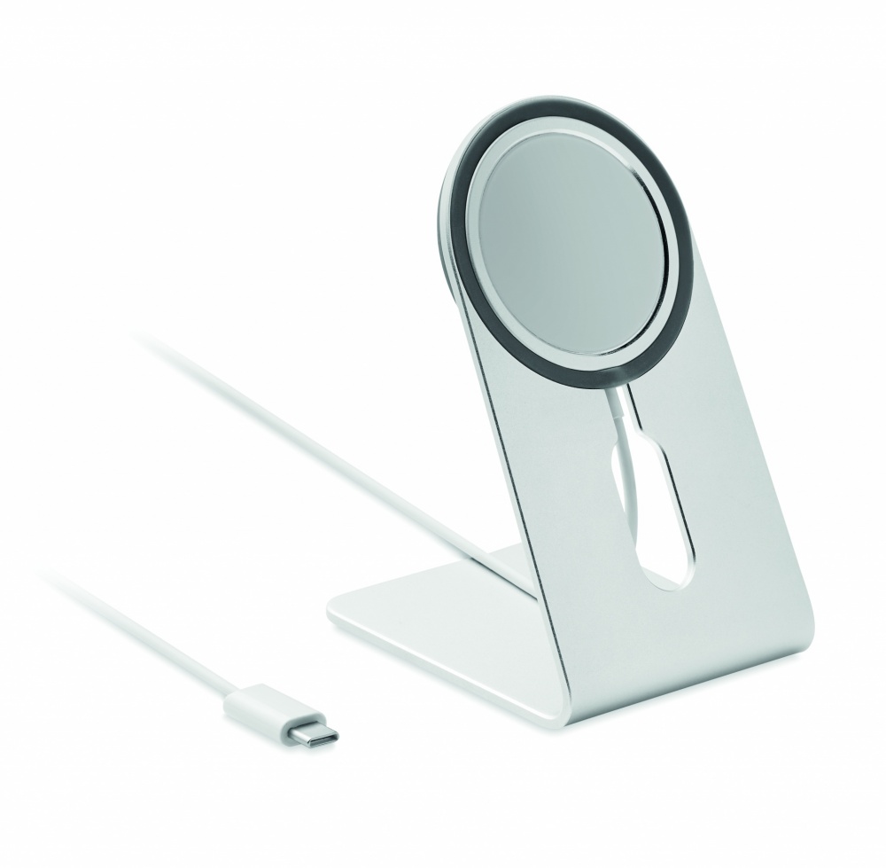 Logo trade promotional gifts image of: Portable magnetic charger 15W