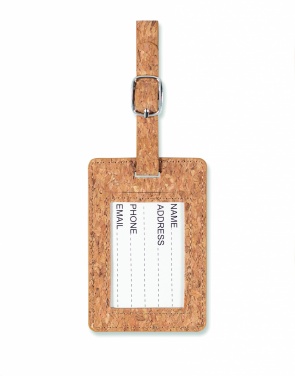 Logotrade promotional item image of: Cork luggage tag