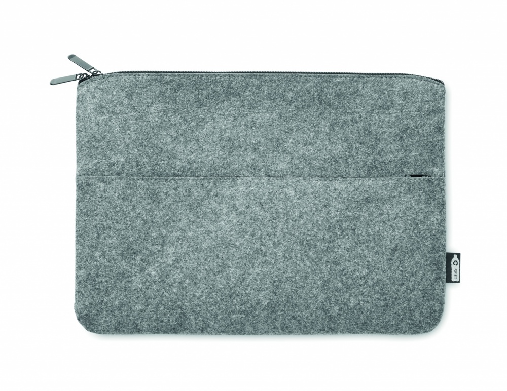 Logo trade promotional products picture of: RPET felt zipped laptop bag