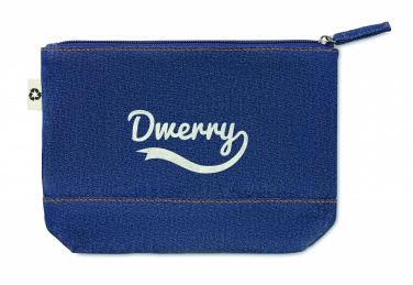 Logo trade promotional products image of: Recycled denim cosmetic pouch