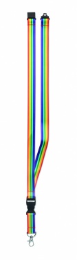 Logotrade advertising product image of: Rainbow RPET lanyard