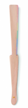 Logo trade promotional gift photo of: Rainbow wooden hand fan