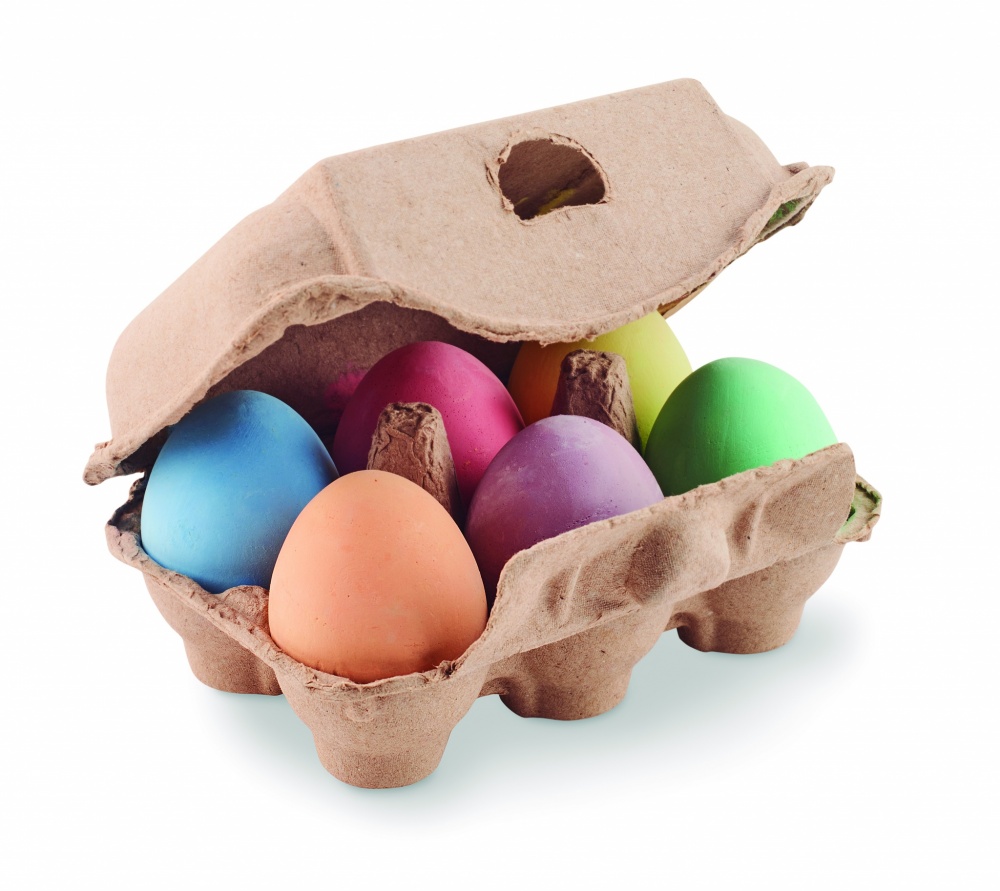 Logotrade promotional gifts photo of: 6 chalk eggs in box