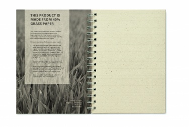 Logotrade advertising product picture of: A5 grass notebook 80 lined