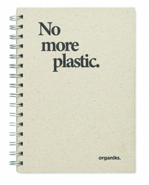 Logo trade promotional merchandise picture of: A5 grass notebook 80 lined