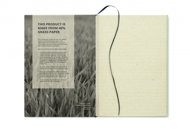 Logotrade business gift image of: A5 grass notebook 80 lined