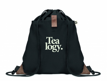 Logo trade promotional giveaway photo of: Recycled cotton drawstring bag