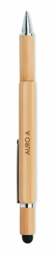 Logo trade promotional merchandise image of: Spirit level pen in bamboo