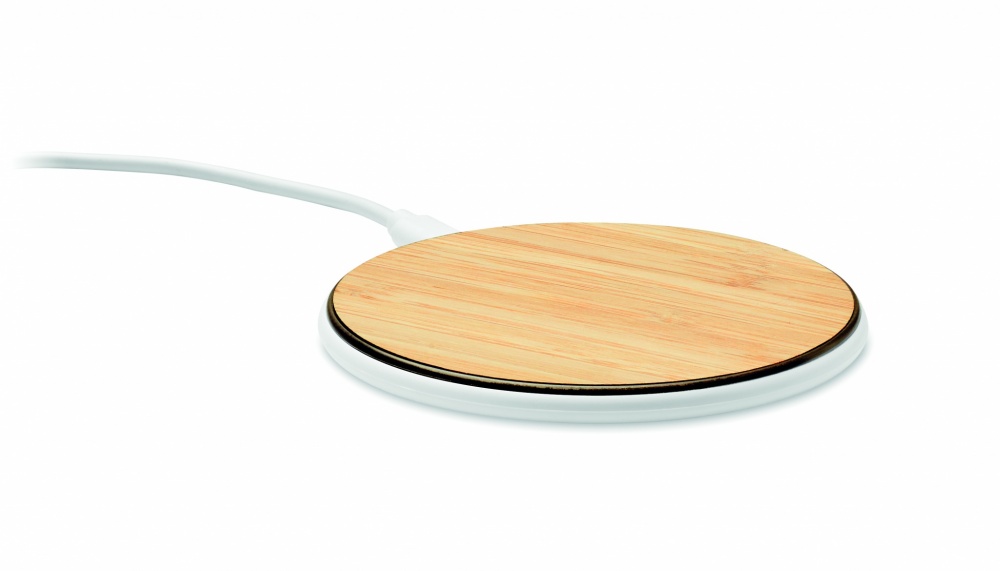 Logotrade promotional merchandise photo of: Bamboo wireless charger 10W