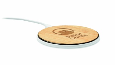 Logotrade corporate gift image of: Bamboo wireless charger 10W