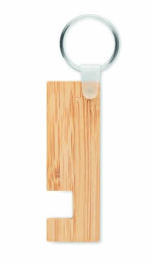 Logotrade promotional gift picture of: Bamboo stand and key ring Savonlinna