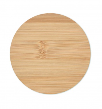 Logo trade promotional giveaways image of: Bamboo round coaster