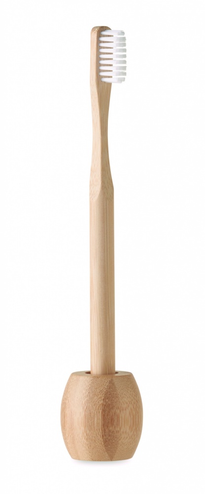 Logotrade promotional item picture of: Bamboo tooth brush with stand