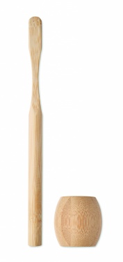 Logotrade promotional giveaway picture of: Bamboo tooth brush with stand