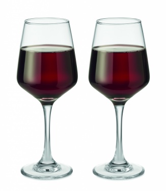 Logo trade promotional items image of: Set of 2 wine glasses