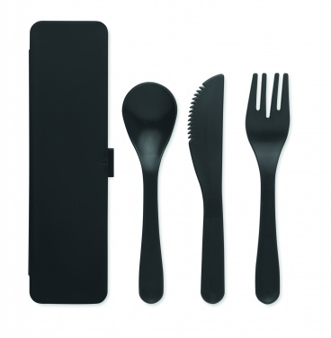 Logo trade advertising products picture of: Cutlery set recycled PP