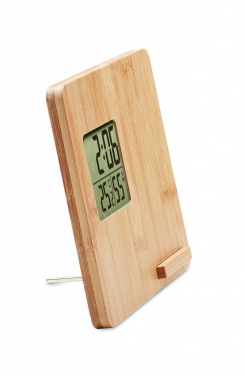 Logotrade advertising product picture of: Bamboo weather station 10W