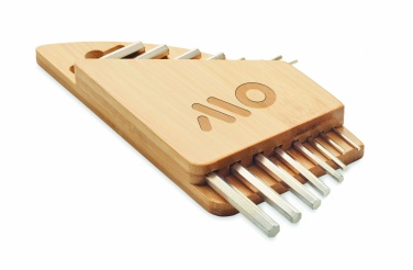 Logotrade promotional items photo of: Hex key set in bamboo