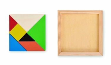 Logo trade advertising products picture of: Tangram puzzle in wood