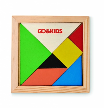 Logo trade promotional items image of: Tangram puzzle in wood