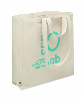 Logo trade promotional giveaways image of: Recycled cotton shopping bag
