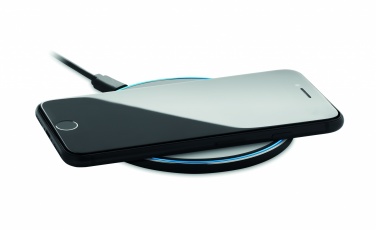 Logo trade corporate gifts image of: Glass wireless 10W charger