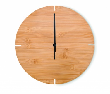 Logo trade advertising product photo of: Round shape bamboo wall clock