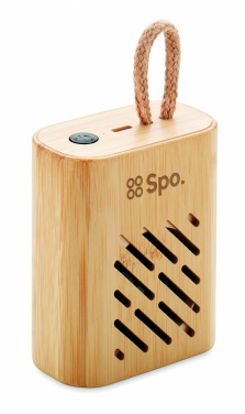 Logo trade promotional merchandise photo of: 3W Bamboo wireless speaker