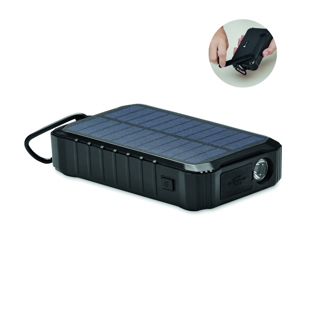 Logotrade promotional product image of: 8000 mAh solar dynamo charger