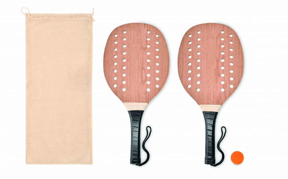 Logo trade business gift photo of: Rosewood beach tennis set