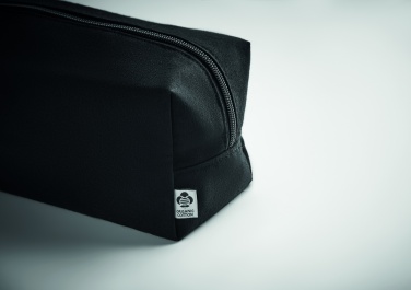 Logo trade promotional giveaways picture of: Canvas cosmetic bag 220 gr/m²