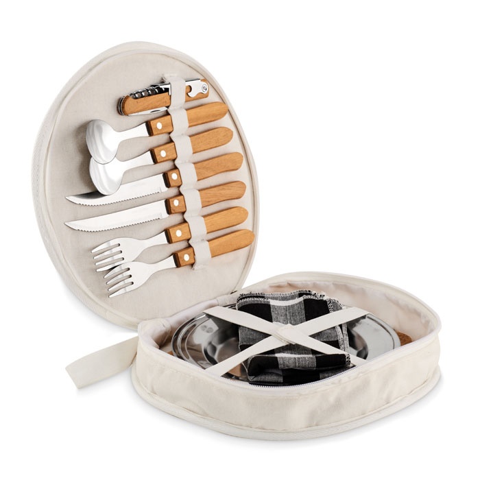 Logo trade promotional merchandise image of: Picnic 2 person set in pouch