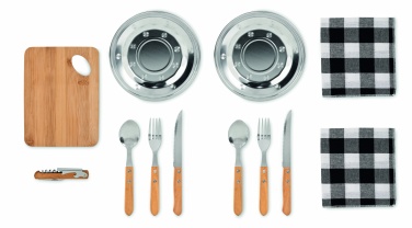 Logo trade advertising products image of: Picnic 2 person set in pouch