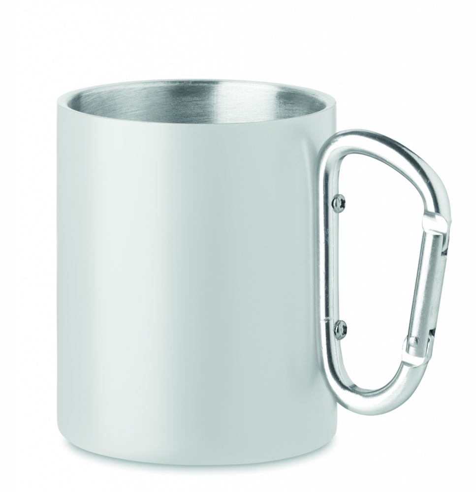 Logo trade business gifts image of: Metal mug and carabiner handle