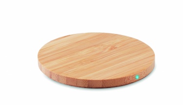 Logo trade promotional product photo of: Bamboo wireless charger 15W
