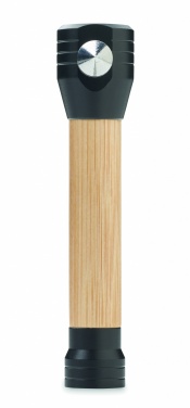 Logo trade promotional product photo of: 3-in-1 bamboo flashlight with an emergency hammer and seatbelt cutter