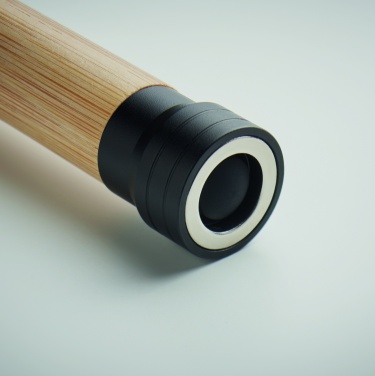 Logo trade promotional giveaway photo of: 3-in-1 bamboo flashlight with an emergency hammer and seatbelt cutter