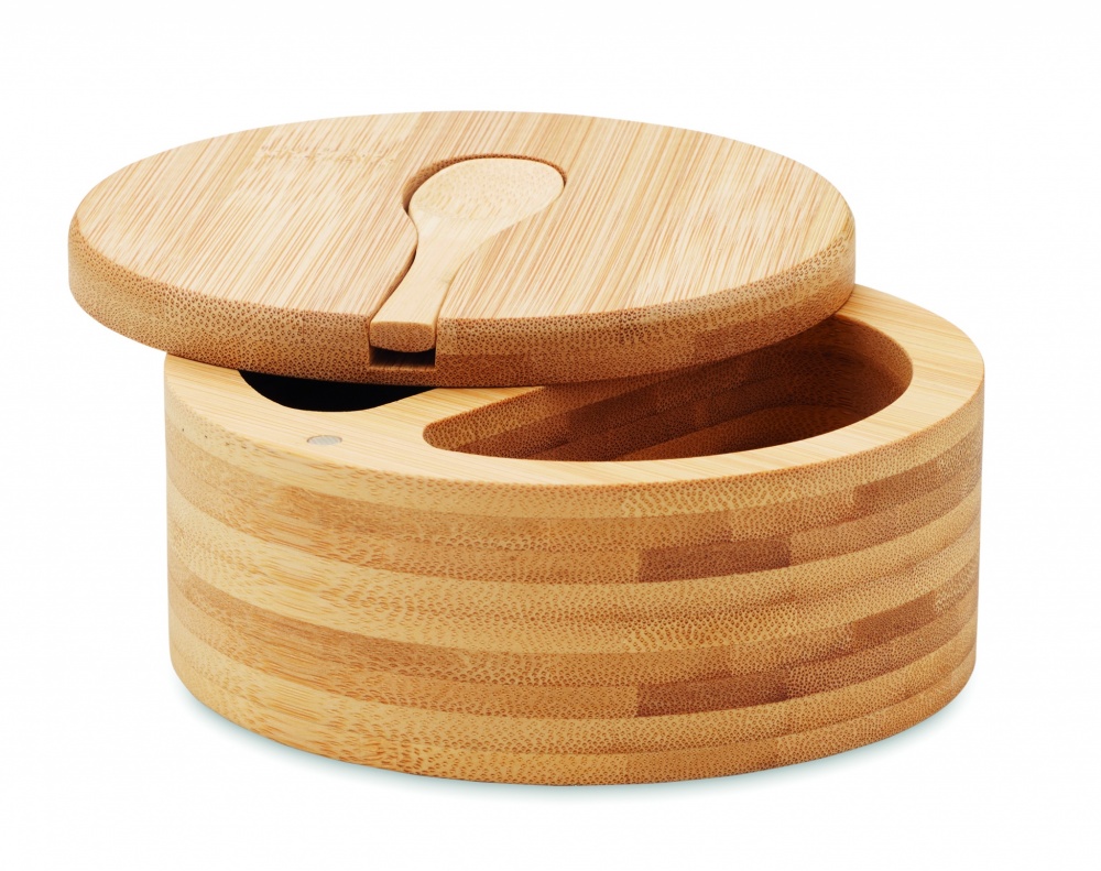 Logo trade promotional items image of: Salt and pepper bamboo box