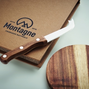 Logo trade promotional merchandise photo of: Acacia cheese board set Dresden