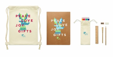 Logo trade promotional gifts picture of: Kids drawing set in drawstring