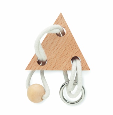 Logo trade promotional item photo of: Wooden brain teaser triangle