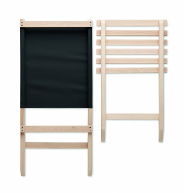 Logo trade promotional gift photo of: Foldable wooden beach chair