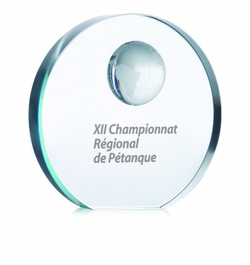 Logo trade promotional items picture of: Globe glass trophy