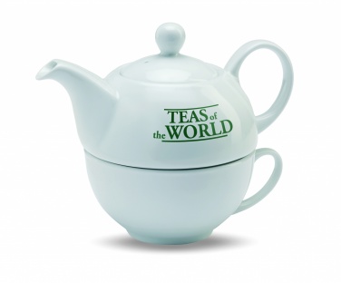 Logo trade corporate gifts image of: Teapot and cup set 400 ml