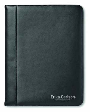 Logo trade corporate gifts image of: A4 leather conference folder