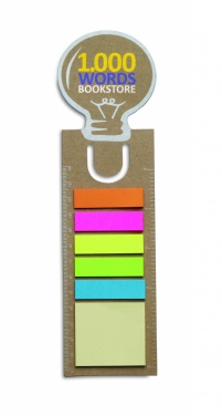 Logo trade business gift photo of: Bookmark with sticky memo pad